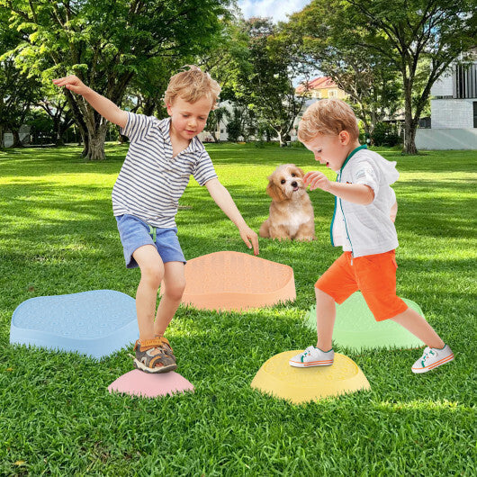 Stepping Stones for Kids 5 PCS Non-Slip Balance Stones with Storage Bag-Macaron LuxuryLifeWay Online Store