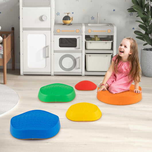 Stepping Stones for Kids 5 PCS Non-Slip Balance Stones with Storage Bag-Macaron LuxuryLifeWay Online Store