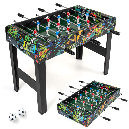 37 Inch Mini Foosball Table 2-in-1 Game Table with Detachable Legs for Tabletop-Black LuxuryLifeWay Online Store