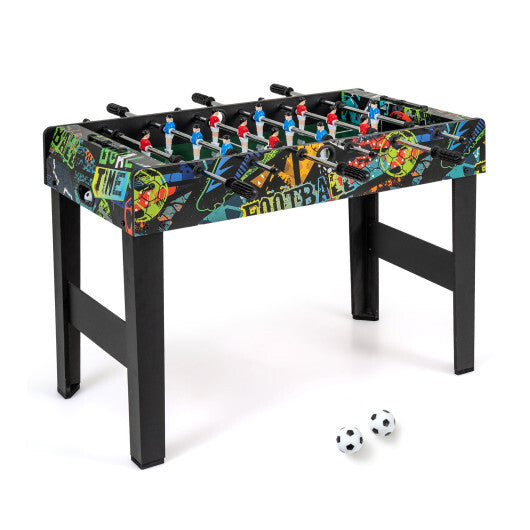 37 Inch Mini Foosball Table 2-in-1 Game Table with Detachable Legs for Tabletop-Black LuxuryLifeWay Online Store
