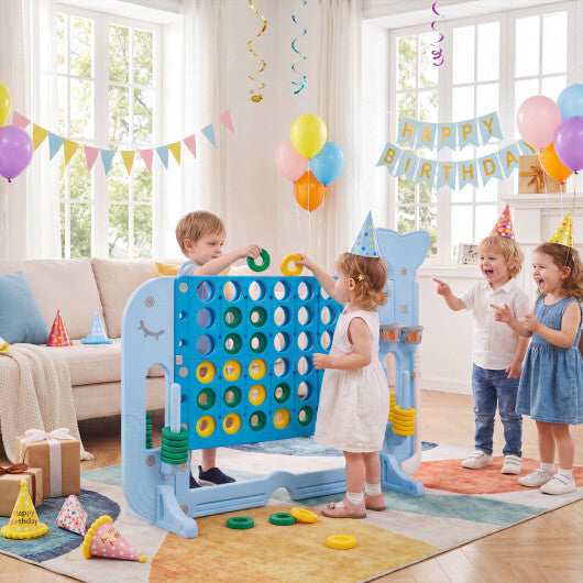 Giant 4-to-Score Game Set Jumbo Connect Four Game with Ring-toss-Blue LuxuryLifeWay Online Store