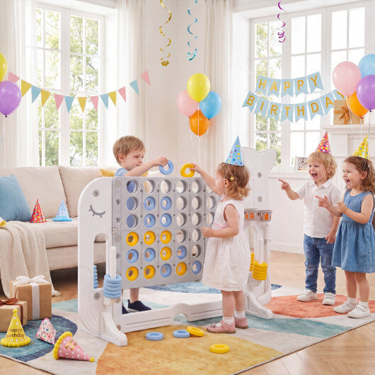 Giant 4-to-Score Game Set Jumbo Connect Four Game with Ring-toss-Blue LuxuryLifeWay Online Store