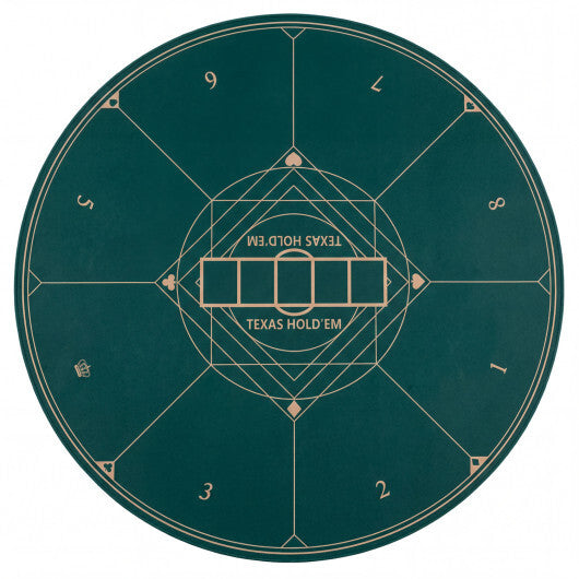 Round Poker Mat for Texas Hold'em 40 inch Portable Foldable Anti-Slip Rubber Base Table Layout-Green LuxuryLifeWay Online Store