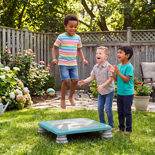 25.5 Inch Kids Mini Trampoline with 4 Removable and Non-Slip Foot Pads-Blue LuxuryLifeWay Online Store
