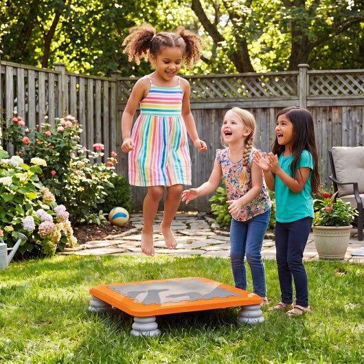 25.5 Inch Kids Mini Trampoline with 4 Removable and Non-Slip Foot Pads-Blue LuxuryLifeWay Online Store