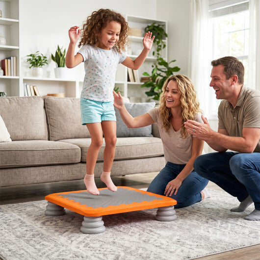 25.5 Inch Kids Mini Trampoline with 4 Removable and Non-Slip Foot Pads-Blue LuxuryLifeWay Online Store
