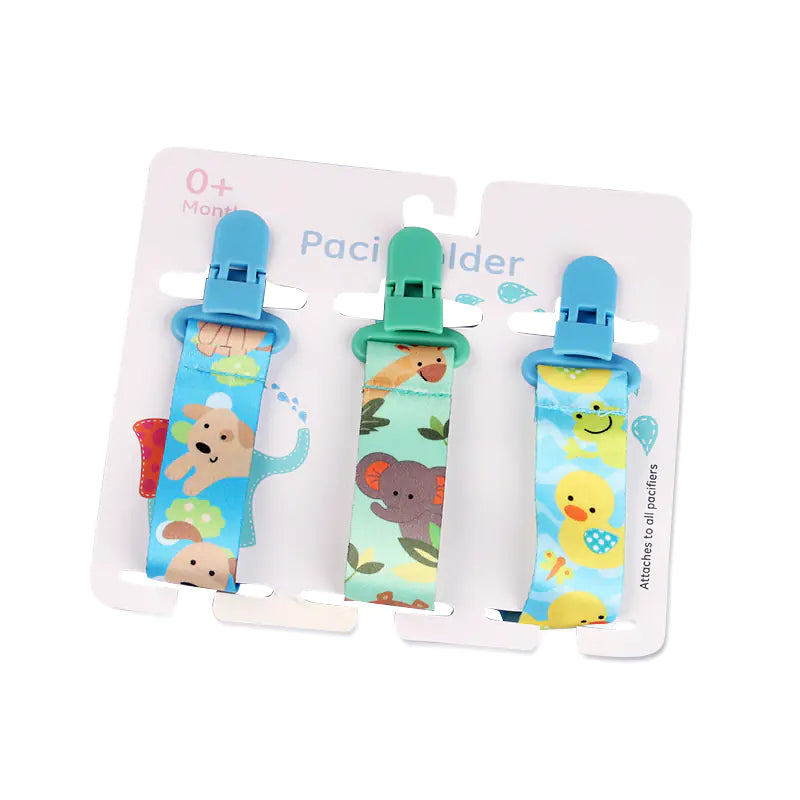 Cartoon Pattern Baby Pacifier Teether Pack of Three Pi-Mart
