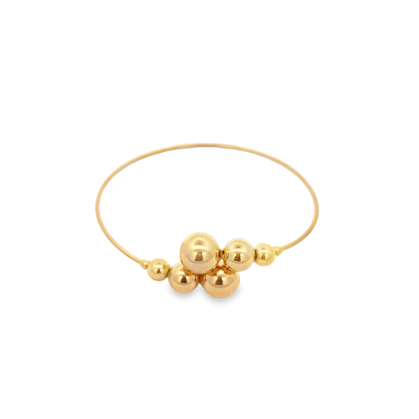 Wrist Cuff Bangle With Gold/Pearls Ball Beads (B2) LuxuryLifeWay Online Store