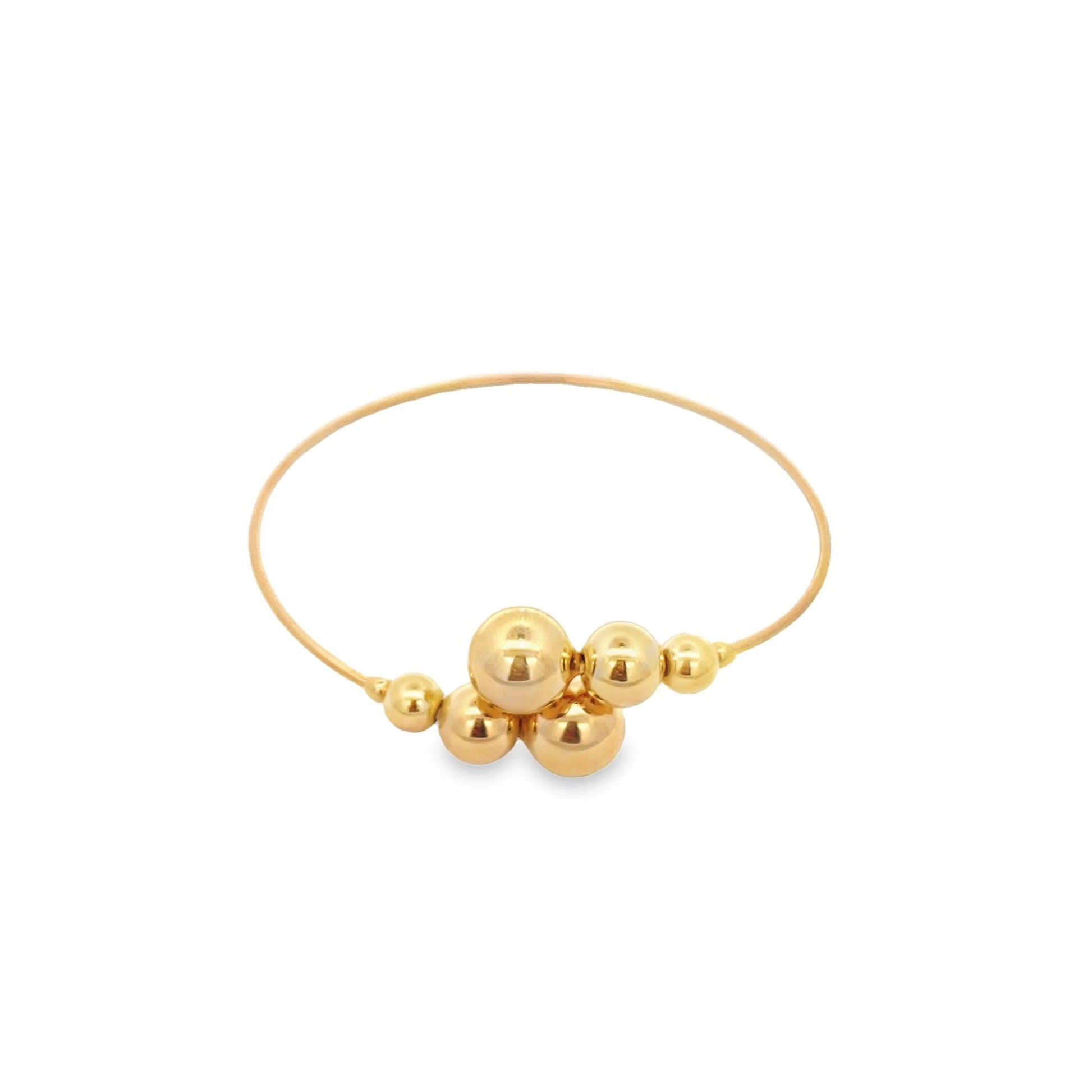 Wrist Cuff Bangle With Gold/Pearls Ball Beads (B2) LuxuryLifeWay Online Store