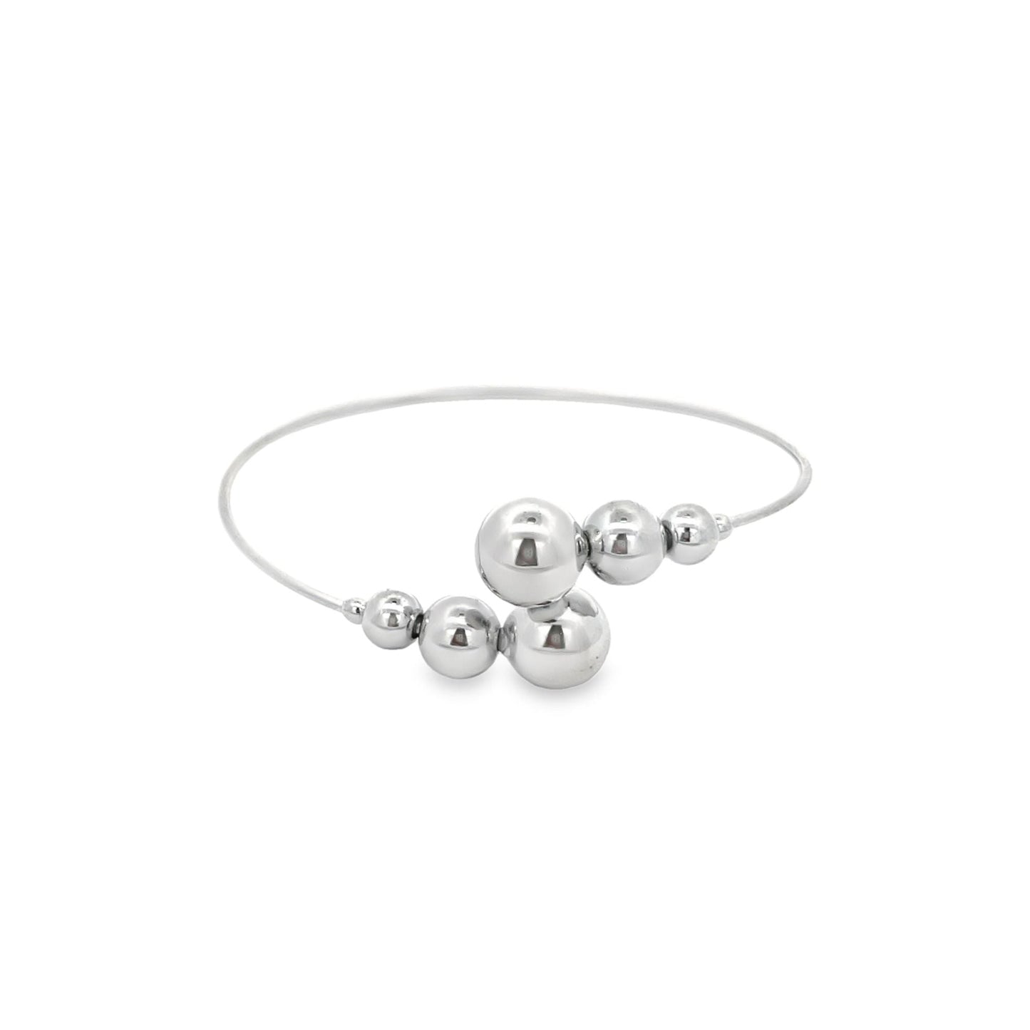 Wrist Cuff Bangle With Gold/Pearls Ball Beads (B2) LuxuryLifeWay Online Store