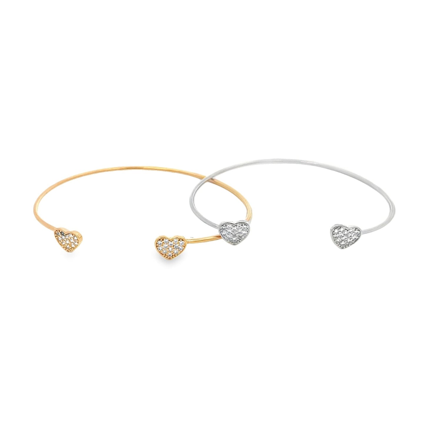Heart Wrist Cuff Bangle (B53) LuxuryLifeWay Online Store