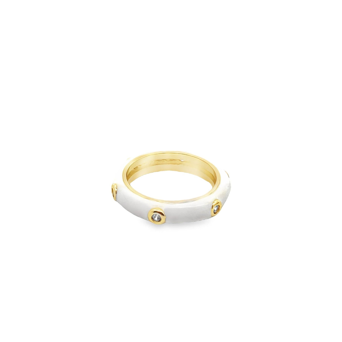 Enamel Ring With CZ Stones (D48) LuxuryLifeWay Online Store