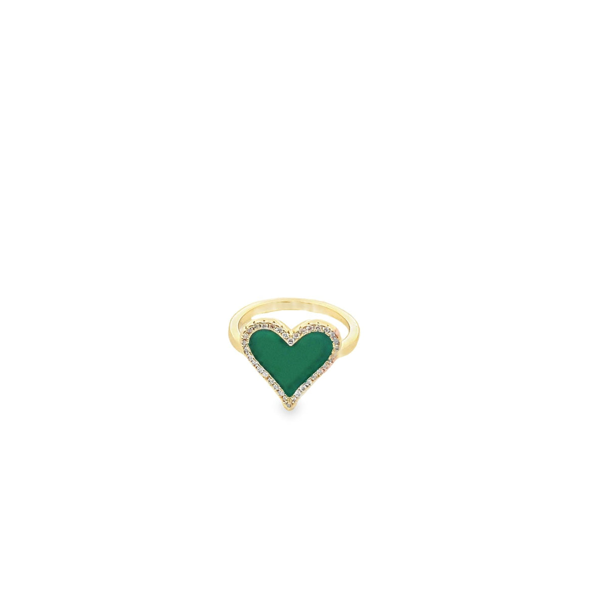Enamel Micro CZ Heart Ring (D67) LuxuryLifeWay Online Store