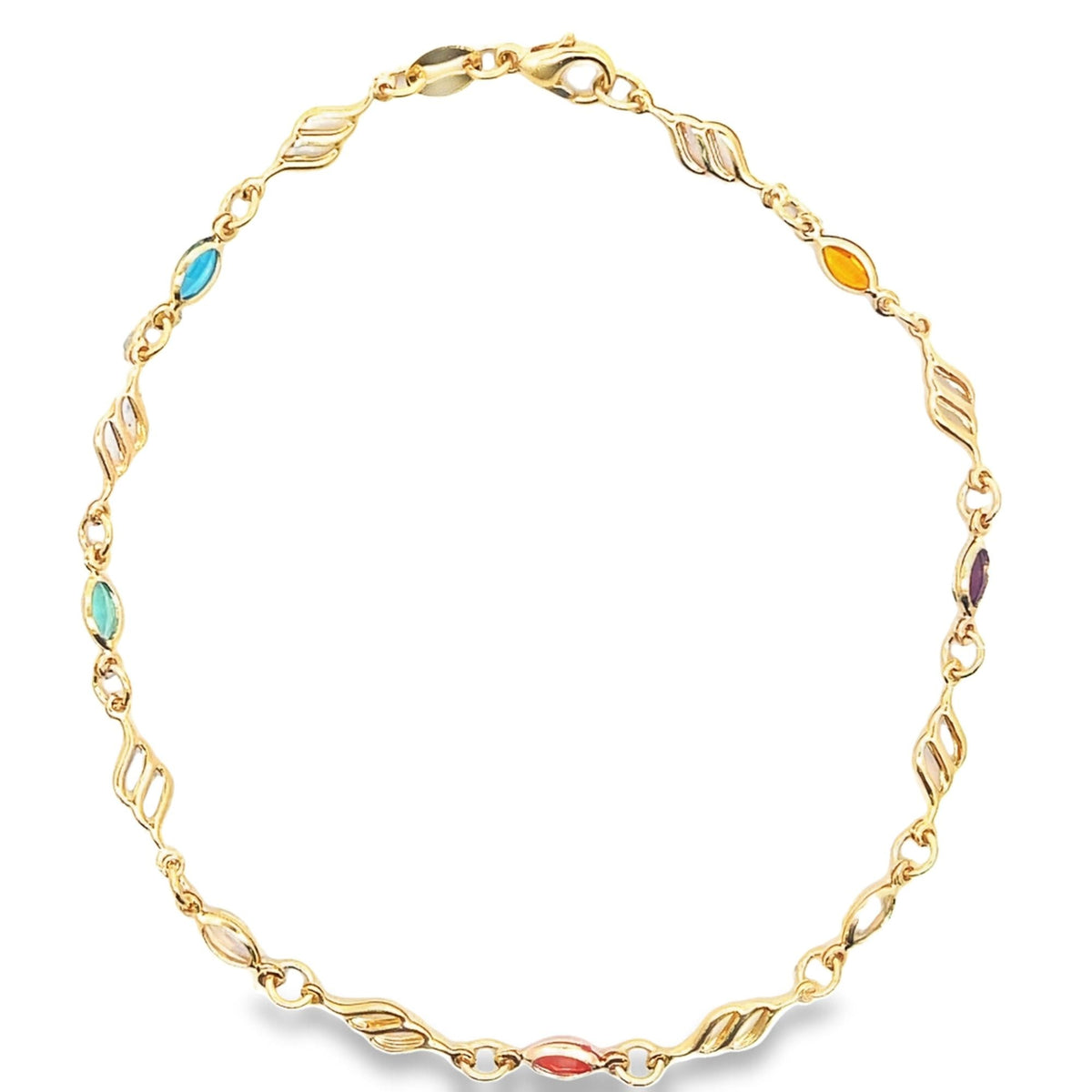 Multicolor CZ Stone Angel Wing Charm Choker (G78A/E249/I124A) LuxuryLifeWay Online Store