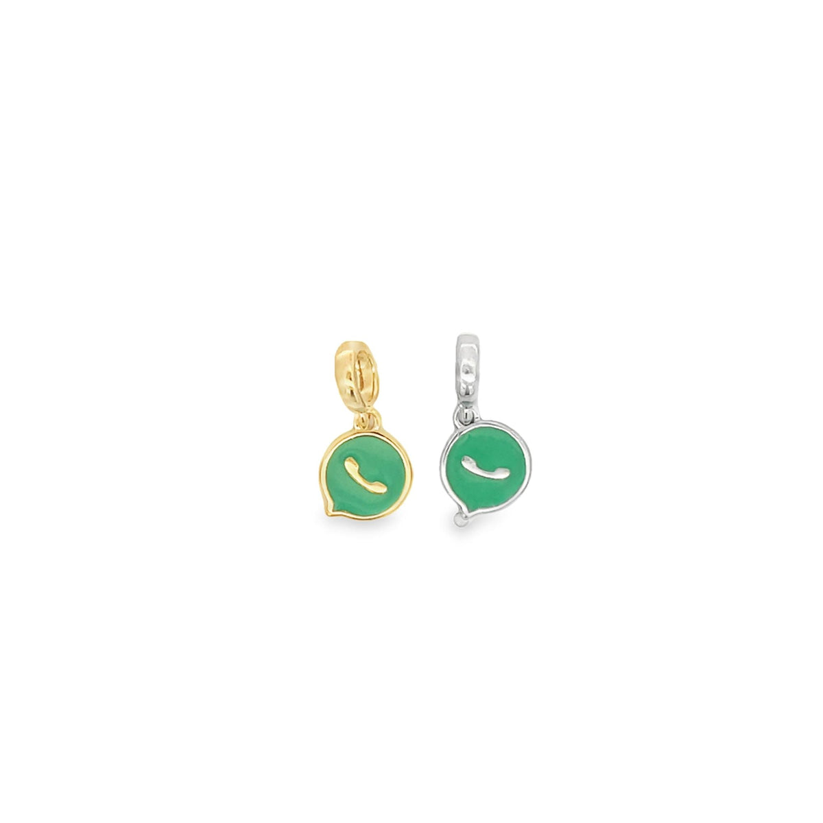 Green Enamel Chat Bubble Pendant Charm LuxuryLifeWay Online Store