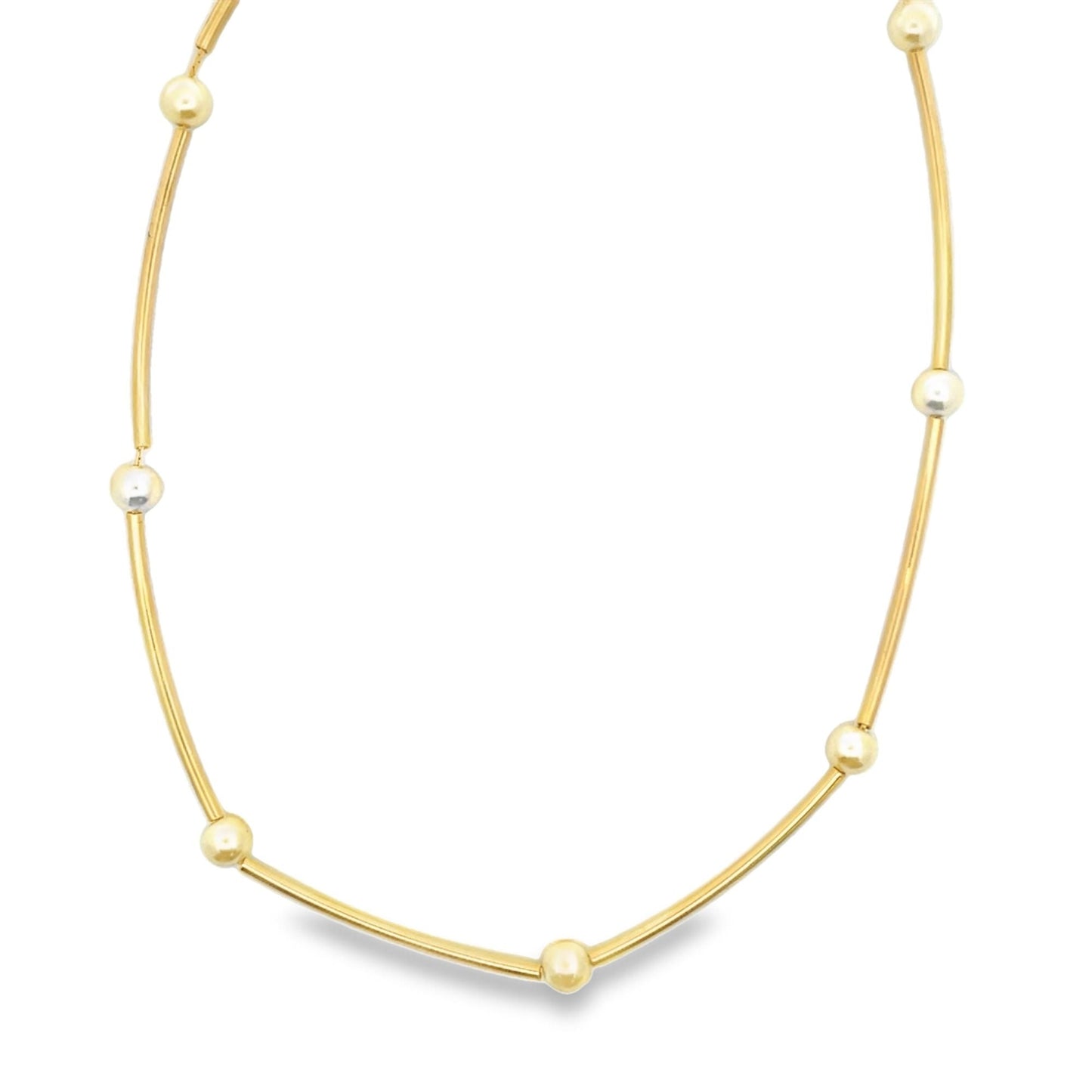 Bar Link Pearl Necklace (H144) LuxuryLifeWay Online Store
