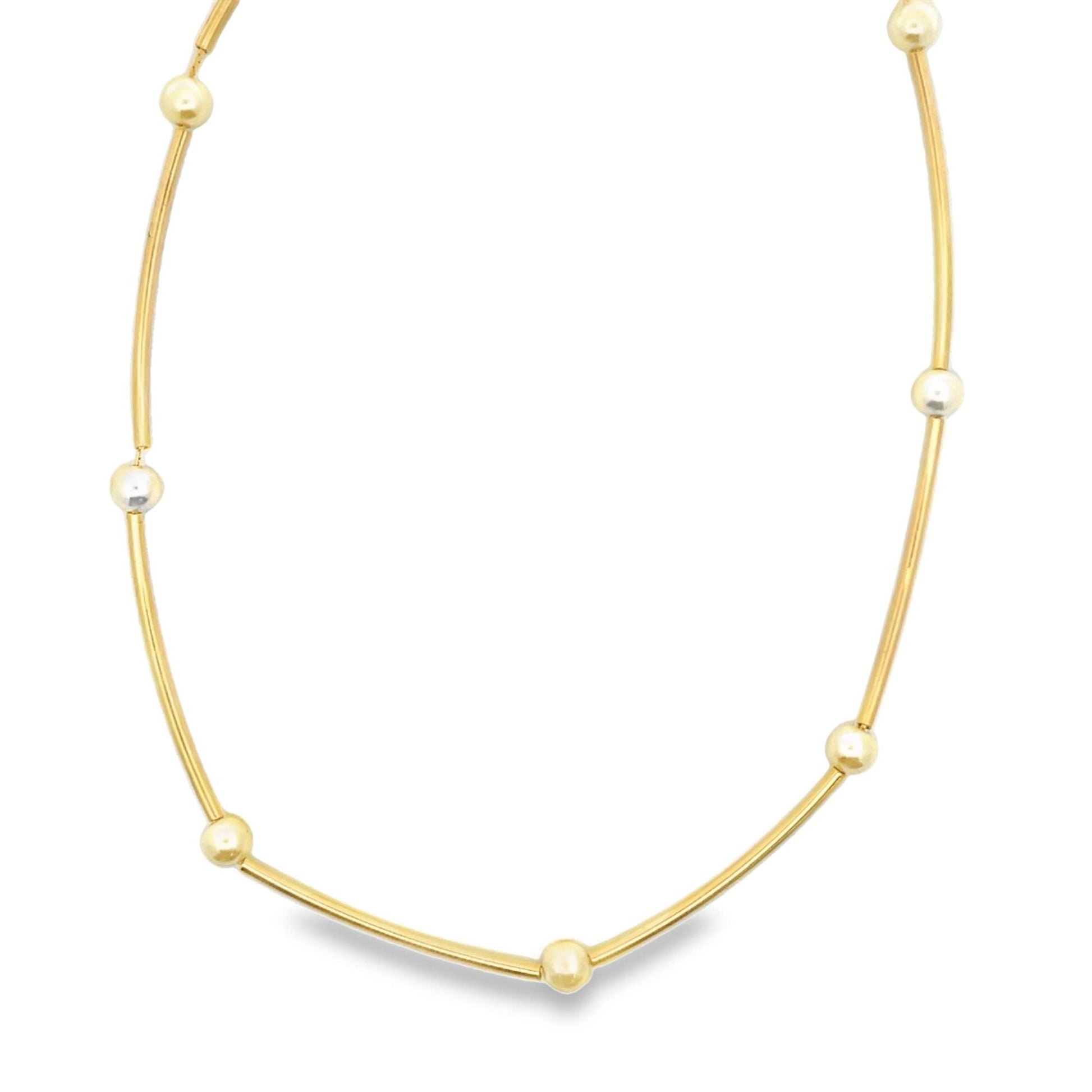 Bar Link Pearl Necklace (H144) LuxuryLifeWay Online Store