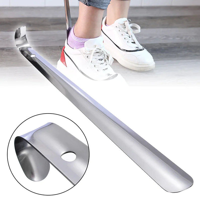 22in Extra Long Handle Shoe Horn Stainless Steel Metal Shoes Remover Shoehorn US