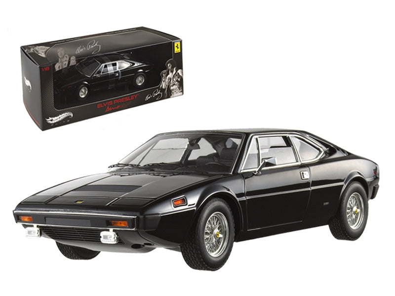 Ferrari Dino 308 GT4 Black (Elvis Presley Owned) "Elite Edition" Series 1/18 Diecast Model Car by Hot Wheels LuxuryLifeWay Online Store