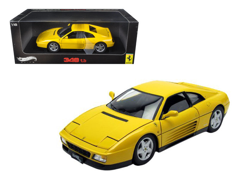1989 Ferrari 348 TB Yellow Elite Edition 1/18 Diecast Car Model by Hot Wheels LuxuryLifeWay Online Store