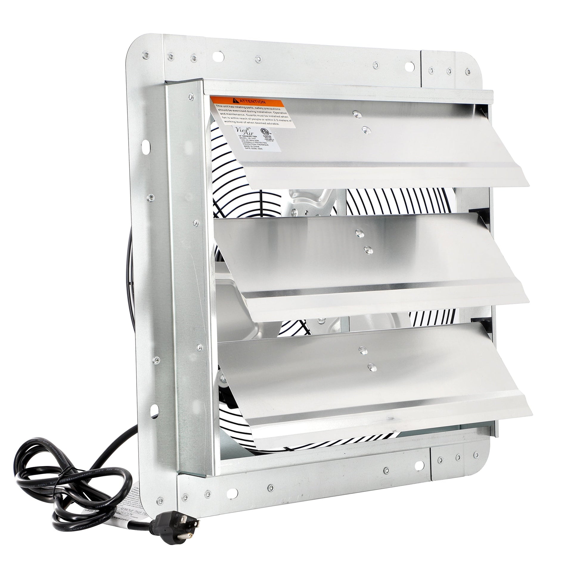 Via Air 14 Inch Shutter Exhaust Fan with Power Cord LuxuryLifeWay Online Store