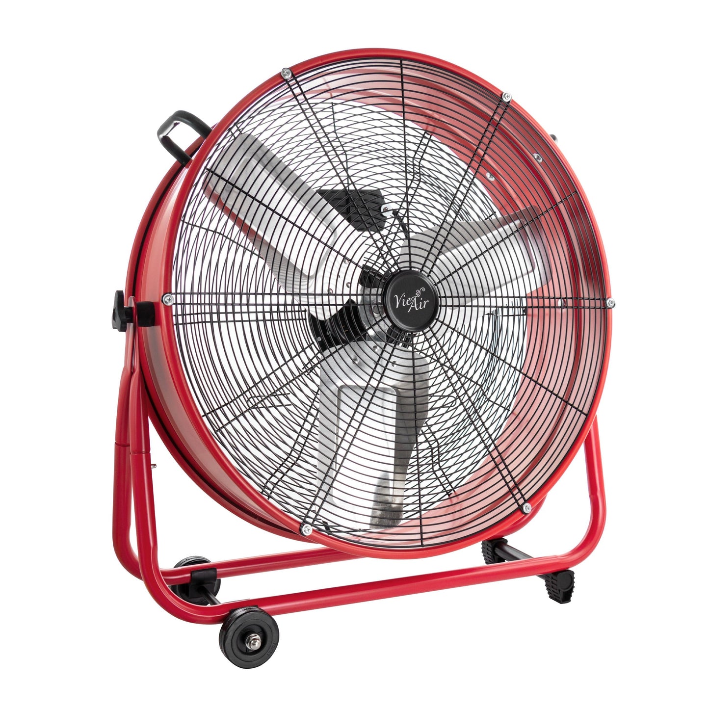 Vie Air 24 Inch Commercial Floor Drum Fan in Red LuxuryLifeWay Online Store