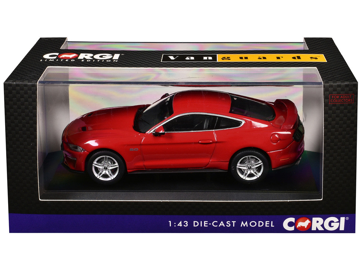 Ford Mustang Mk6 GT Fastback 5.0 RHD (Right Hand Drive) Race Red "Vanguards" Series 1/43 Diecast Model Car by Corgi LuxuryLifeWay Online Store