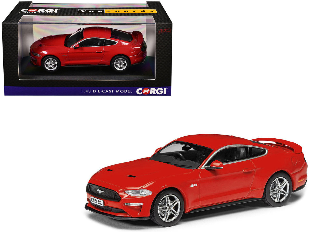 Ford Mustang Mk6 GT Fastback 5.0 RHD (Right Hand Drive) Race Red "Vanguards" Series 1/43 Diecast Model Car by Corgi LuxuryLifeWay Online Store