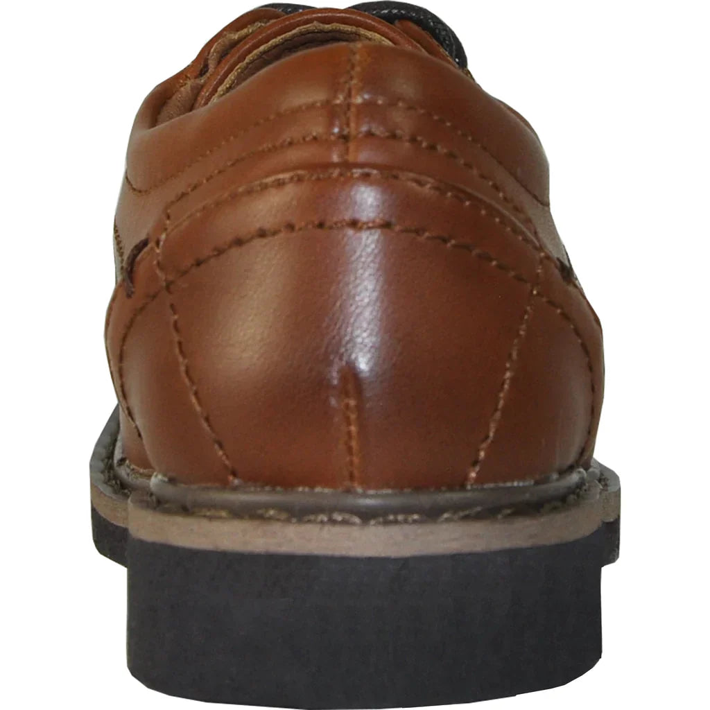 VANGELO Boy VALLO-1PKID Dress Shoe Formal Tuxedo for Prom & Wedding Brown Matte LuxuryLifeWay Online Store