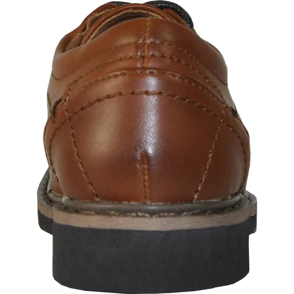 VANGELO Boy VALLO-1PKID Dress Shoe Formal Tuxedo for Prom & Wedding Brown Matte LuxuryLifeWay Online Store