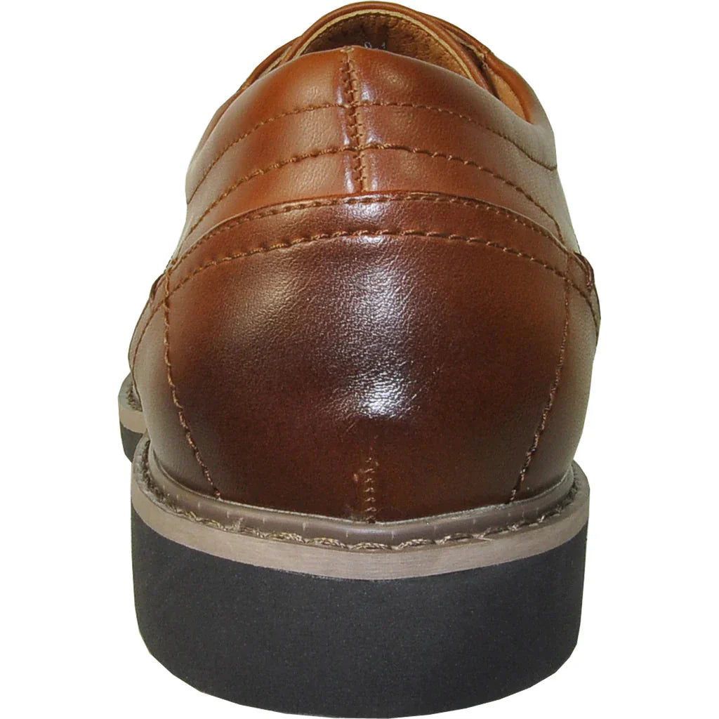"Vallo-1P" Brown Matte Vangelo Tuxedo Shoes LuxuryLifeWay Online Store