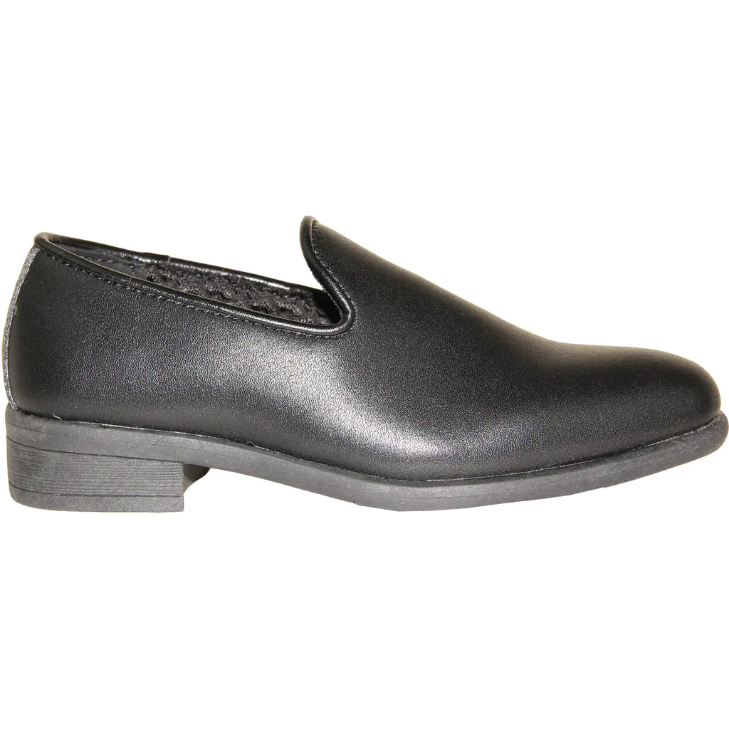 VANGELO Boy VALLO-3KID Dress Shoe Formal Tuxedo for Prom & Wedding Black Matte LuxuryLifeWay Online Store