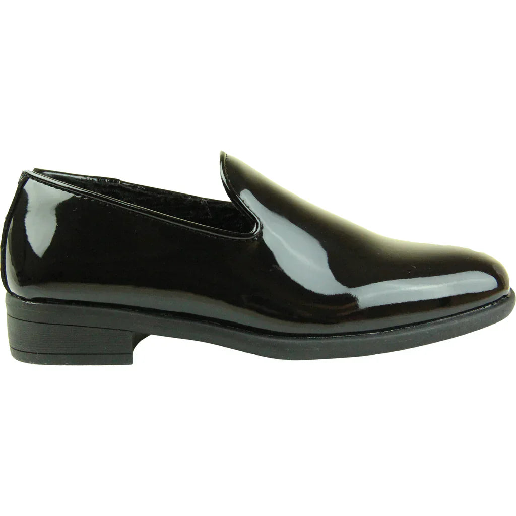 VANGELO Boy VALLO-3KID Dress Shoe Formal Tuxedo for Prom & Wedding Black Patent LuxuryLifeWay Online Store