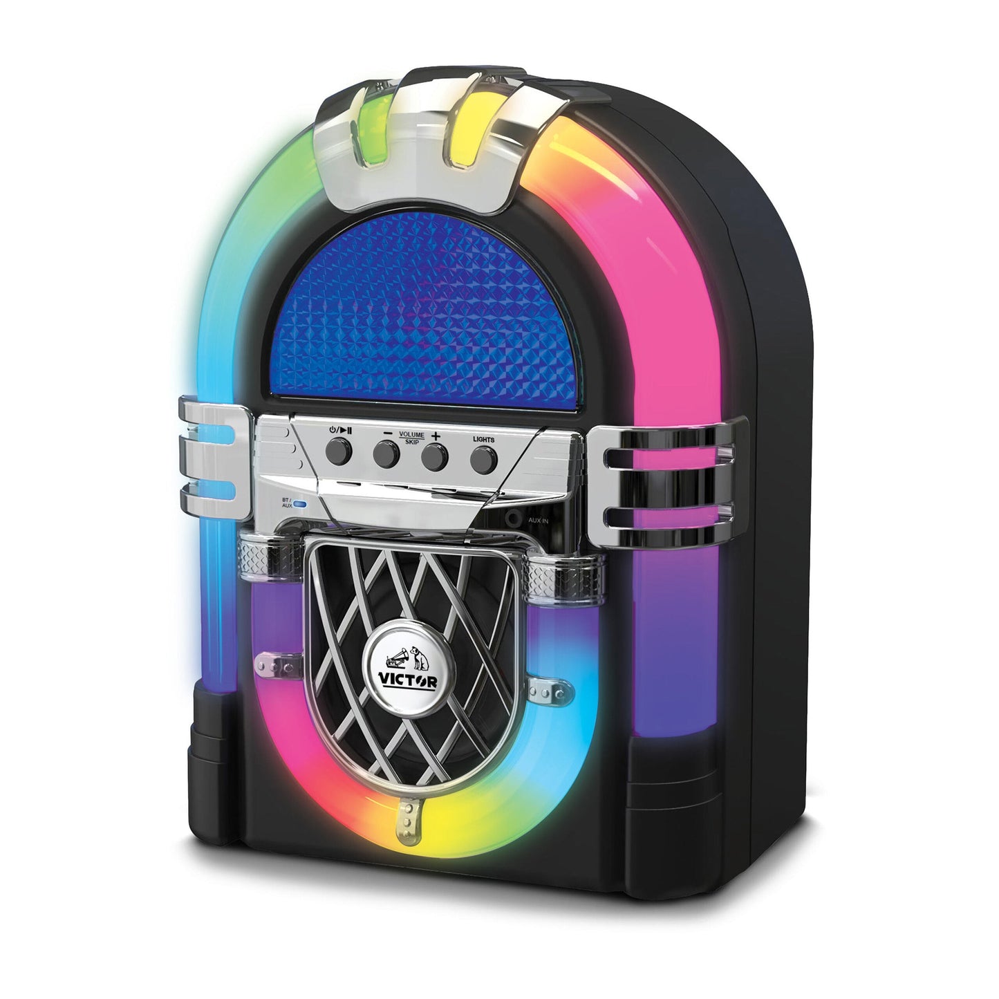 Victor Mini Bluetooth Jukebox with Multicolor LED Lighting LuxuryLifeWay Online Store