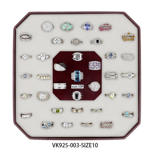 VK925-003-SIZE10 - Assorted 925 Sterling Silver Ring with Assorted  in Assorted LuxuryLifeWay Online Store