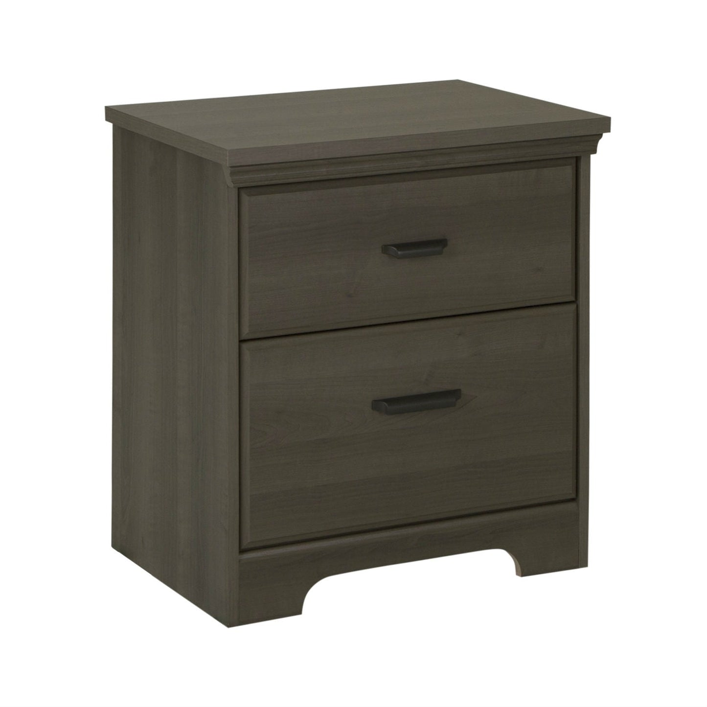 2-Drawer Bedroom Nightstand in Gray Maple Wood Finish LuxuryLifeWay Online Store