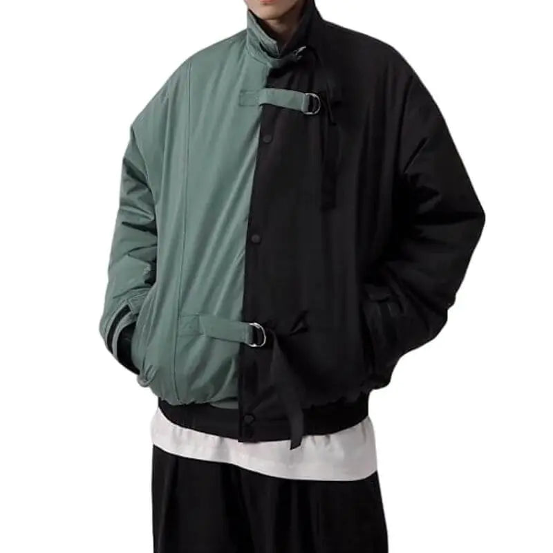 Thick Color Block Workwear Cotton Jacket