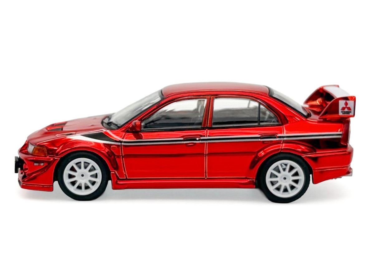 Mitsubishi Lancer Evolution VI RHD (Right Hand Drive) "Tommi Makinen Edition" Red Chrome "Hobby Expo China 2026" 1/64 Diecast Model Car by Works Model LuxuryLifeWay Online Store
