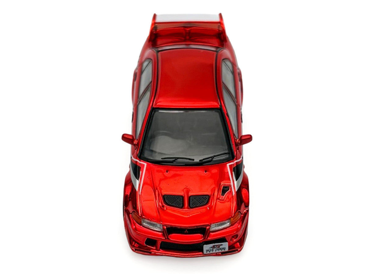 Mitsubishi Lancer Evolution VI RHD (Right Hand Drive) "Tommi Makinen Edition" Red Chrome "Hobby Expo China 2026" 1/64 Diecast Model Car by Works Model LuxuryLifeWay Online Store