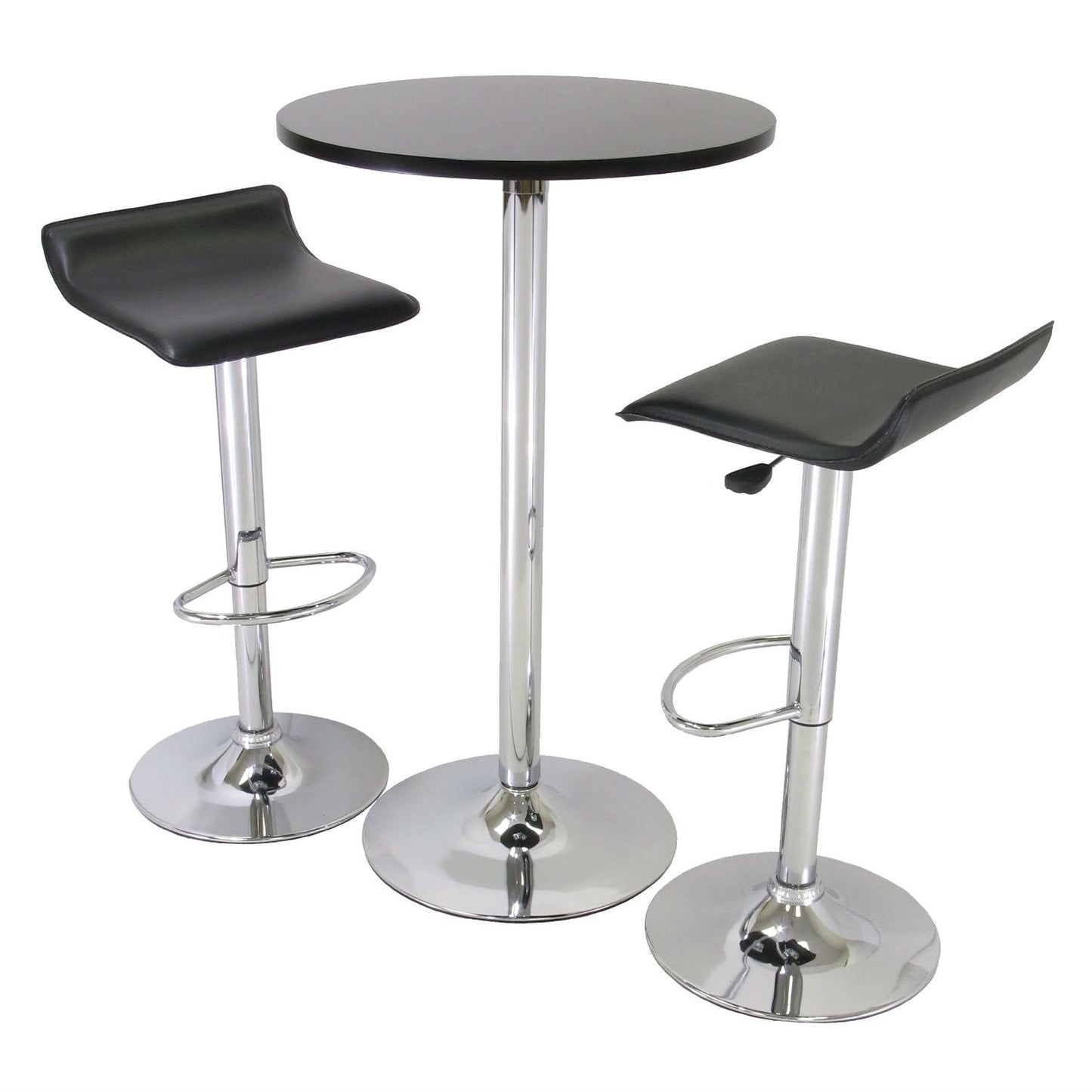 3 Piece Modern Dining Set with Bistro Table and Two Stools LuxuryLifeWay Online Store