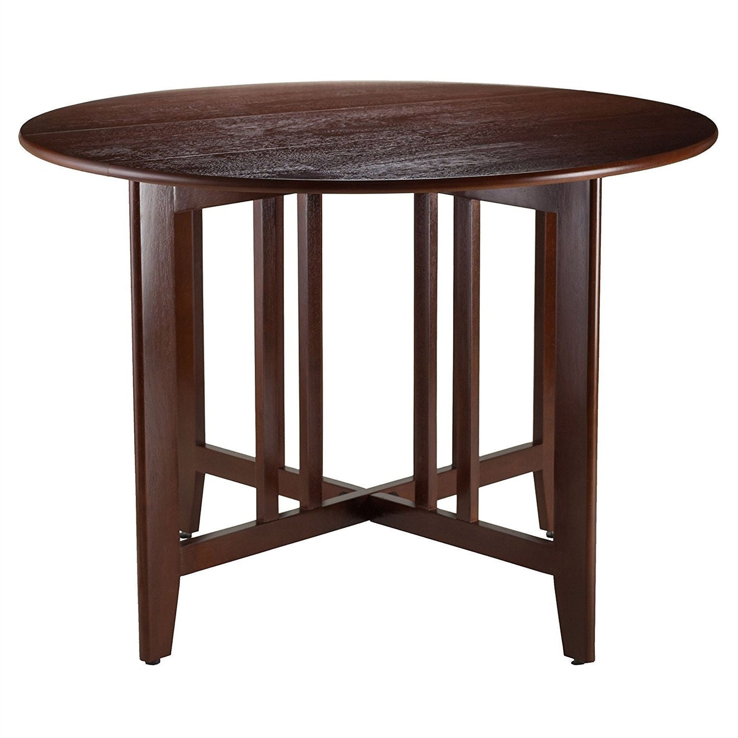 Mission Style Round 42-inch Double Drop Leaf Dining Table LuxuryLifeWay Online Store