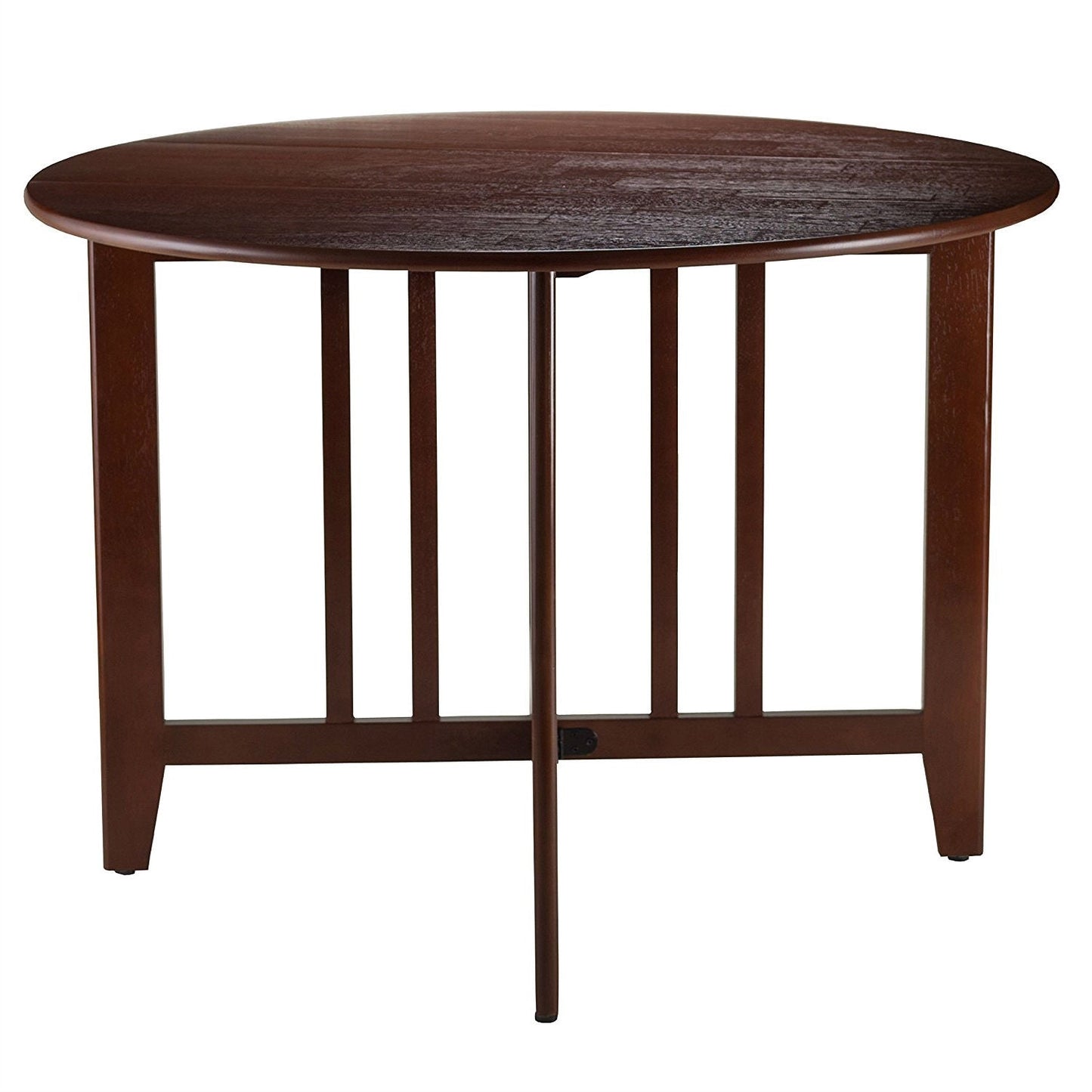 Mission Style Round 42-inch Double Drop Leaf Dining Table LuxuryLifeWay Online Store