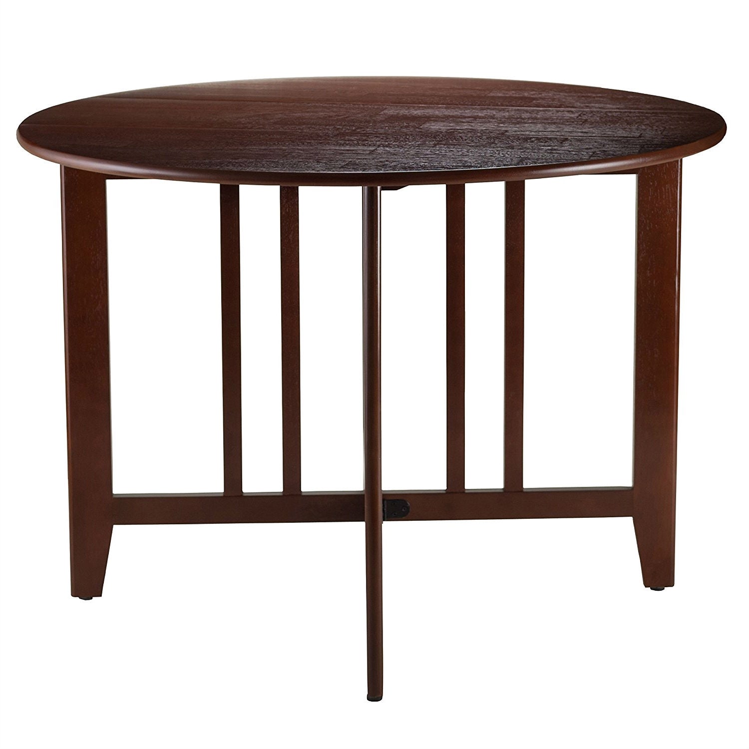 Mission Style Round 42-inch Double Drop Leaf Dining Table LuxuryLifeWay Online Store