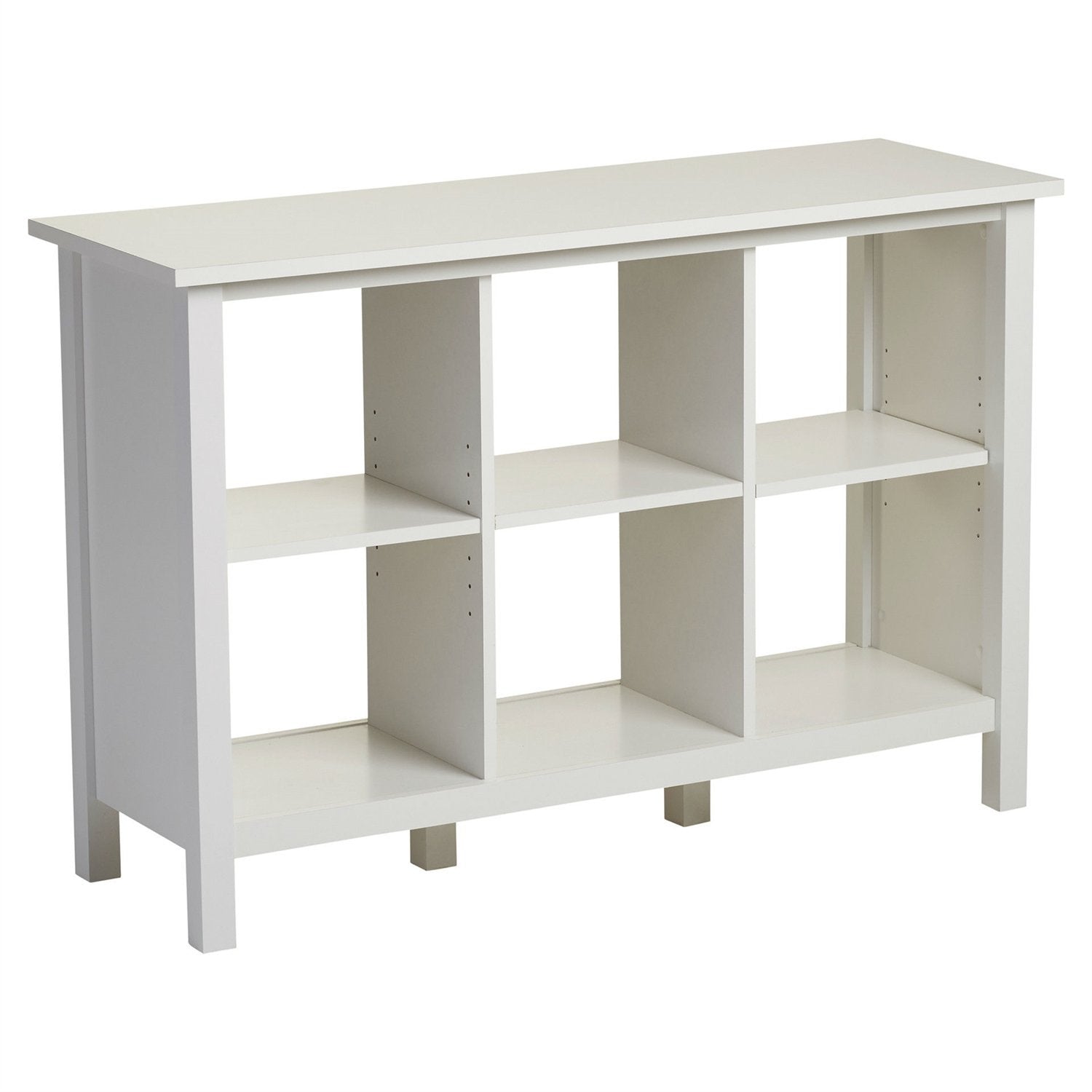 Adjustable Shelf 6-Cube Bookcase Storage Unit Sideboard in White LuxuryLifeWay Online Store