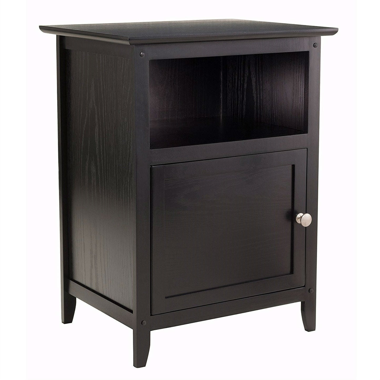 Black Shaker Style End Table Nighstand with Shelf LuxuryLifeWay Online Store