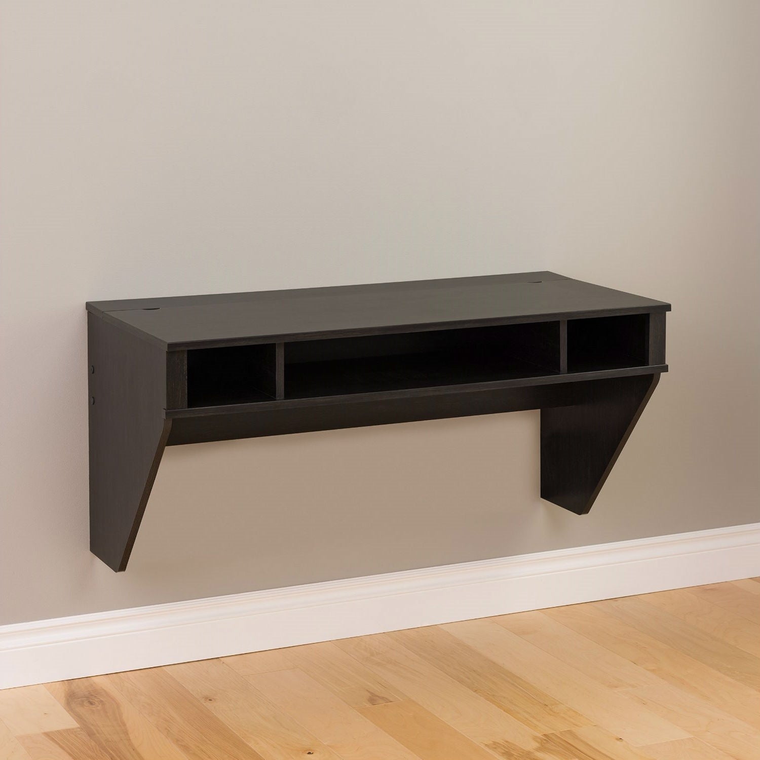 Contemporary Space Saver Floating Style Laptop Desk in Ebony LuxuryLifeWay Online Store