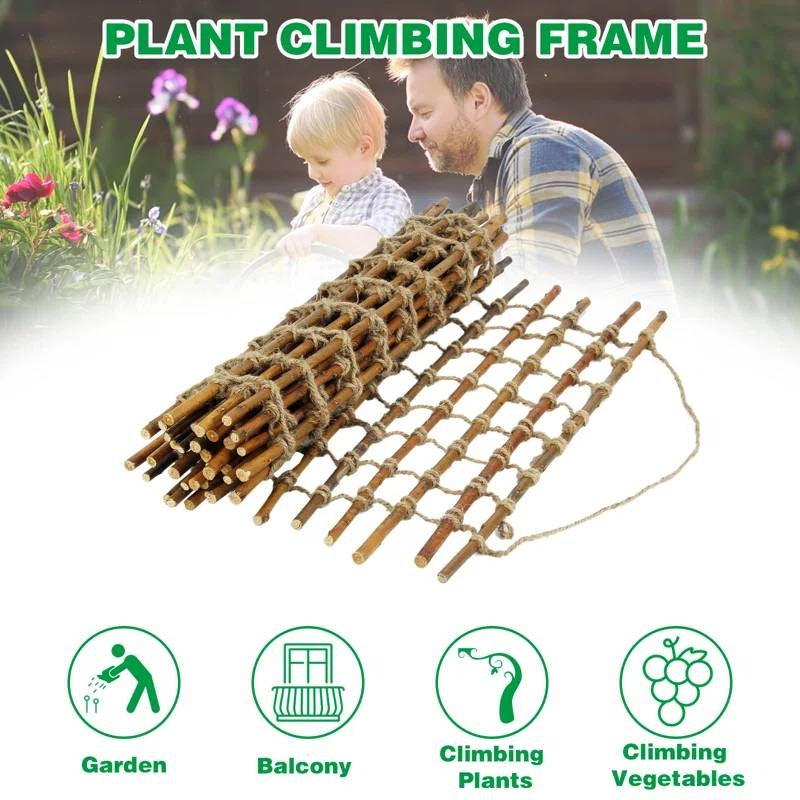 Indoor Outdoor Wall Hanging Willow Wood and Jute Garden Trellis LuxuryLifeWay Online Store