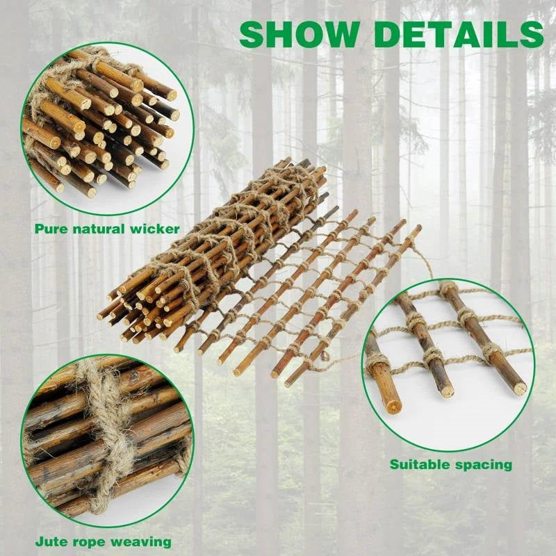 Indoor Outdoor Wall Hanging Willow Wood and Jute Garden Trellis LuxuryLifeWay Online Store