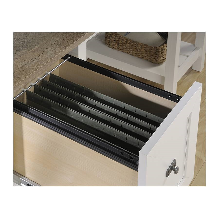 FarmHouse White Oak Top 2 Drawer Office Writing Desk - Made In USA LuxuryLifeWay Online Store