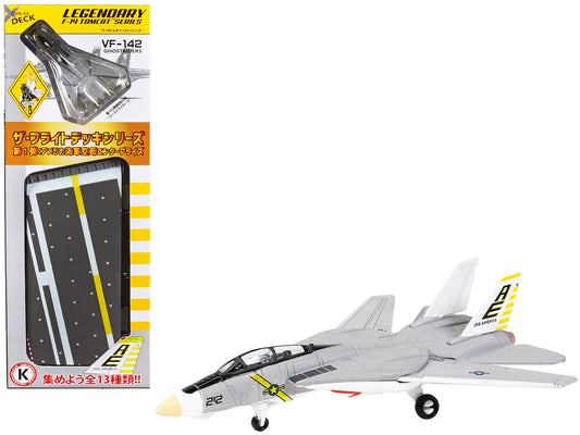 Grumman F-14B Tomcat Fighter Aircraft "VF-142 Ghostriders" and Section K of USS Enterprise (CVN-65) Aircraft Carrier Display Deck "Legendary F-14 Tomcat" Series 1/200 Diecast Model by Forces of Valor LuxuryLifeWay Online Store